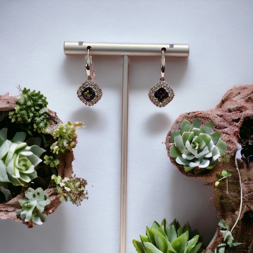 Mystic Topaz Drop Dangle earrings PAJ jewelry!